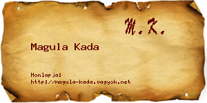 Magula Kada névjegykártya